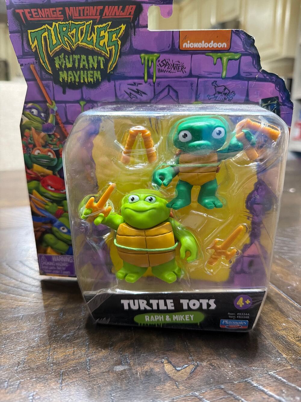 TMNT Mutant Mayhem Turtle Tots Raph & Mikey Action Figure 2-Pack Playmates NEW